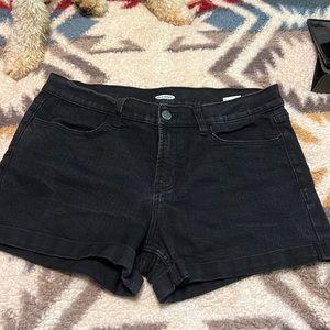 Black Jean Shorts. Size 10. Old Navy